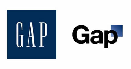 Gap rebrand before and after image