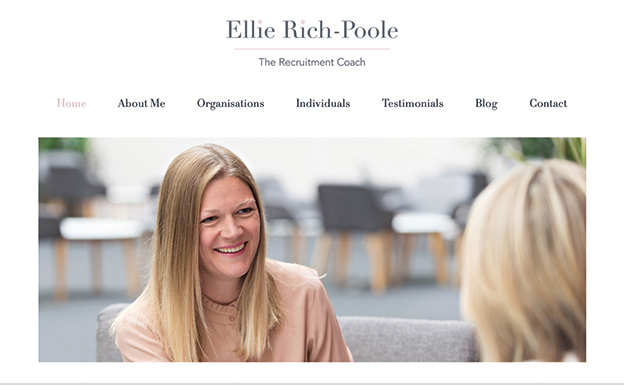 image of website Ellie Rich-Poole with woman smiling